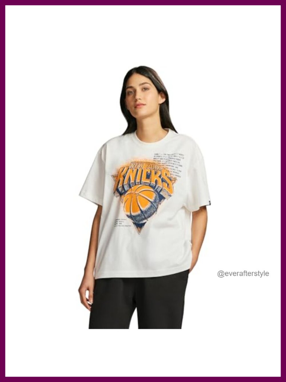 NBA Oversized Short Sleeve Graphic Crewneck Tee 100% Cotton